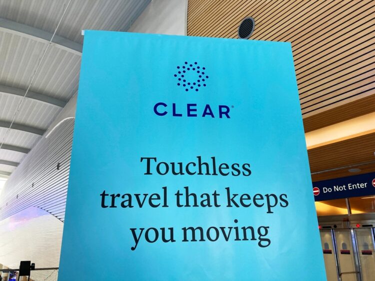Clear Airline security sign