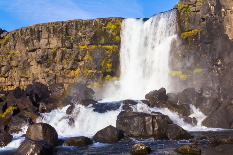 Öxarárfoss is a waterfall located in Þingvellir National Park