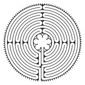 Labyrinth Cathedral of Chartres Illustration Vecto