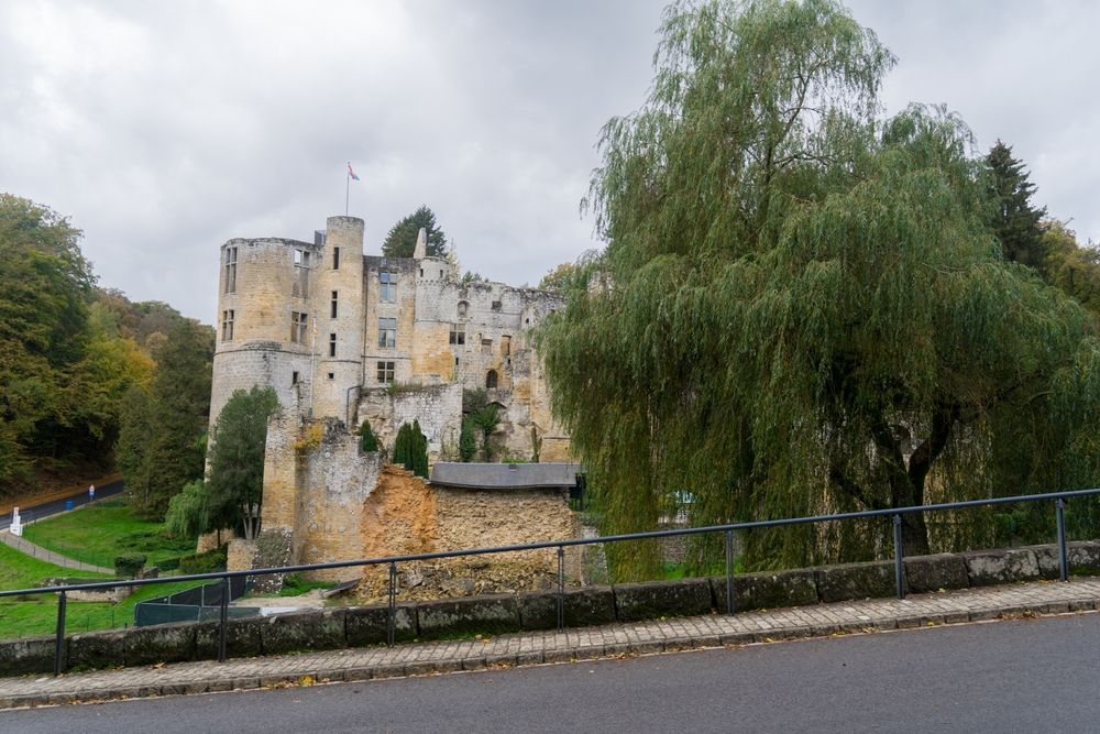 Ruin of the castle Beaufort near the village Echternach