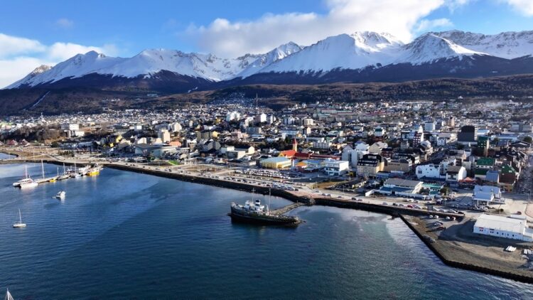 Ushuaia Skyline At Ushuaia In Tierra Del Fuego Argentina