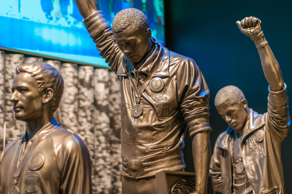 Tommie Smith Statue at National Museum of African American History and Culture in Washington, D.C