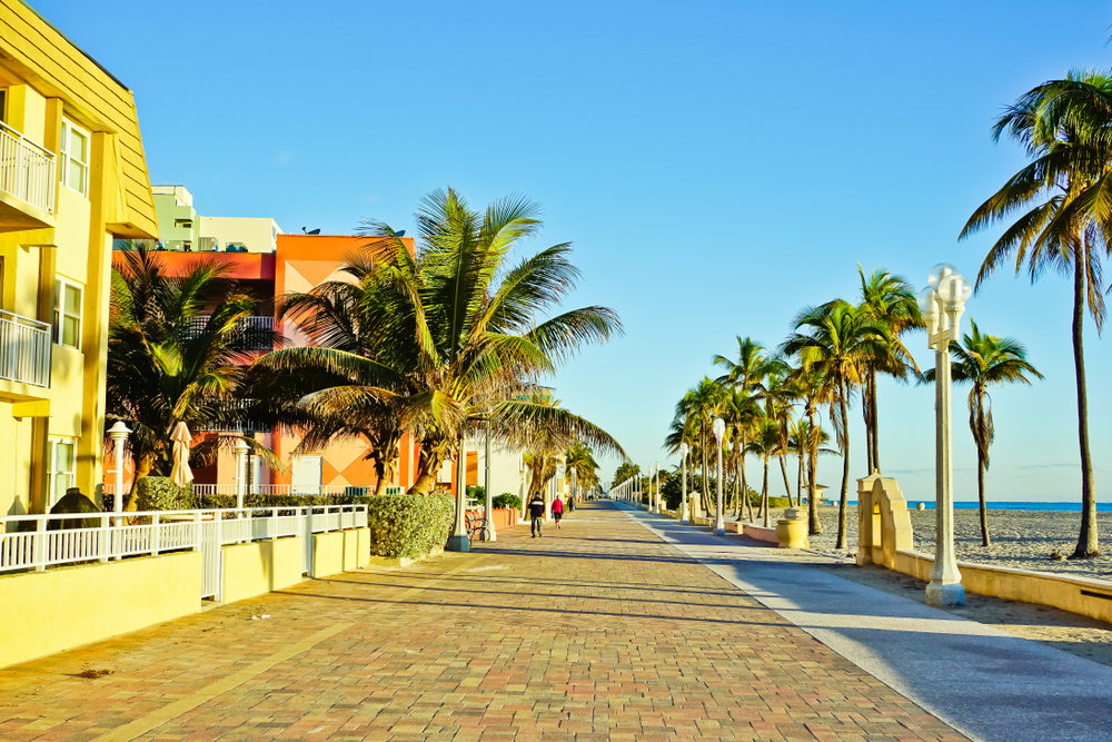 Boardwalk of Hollywood Beach