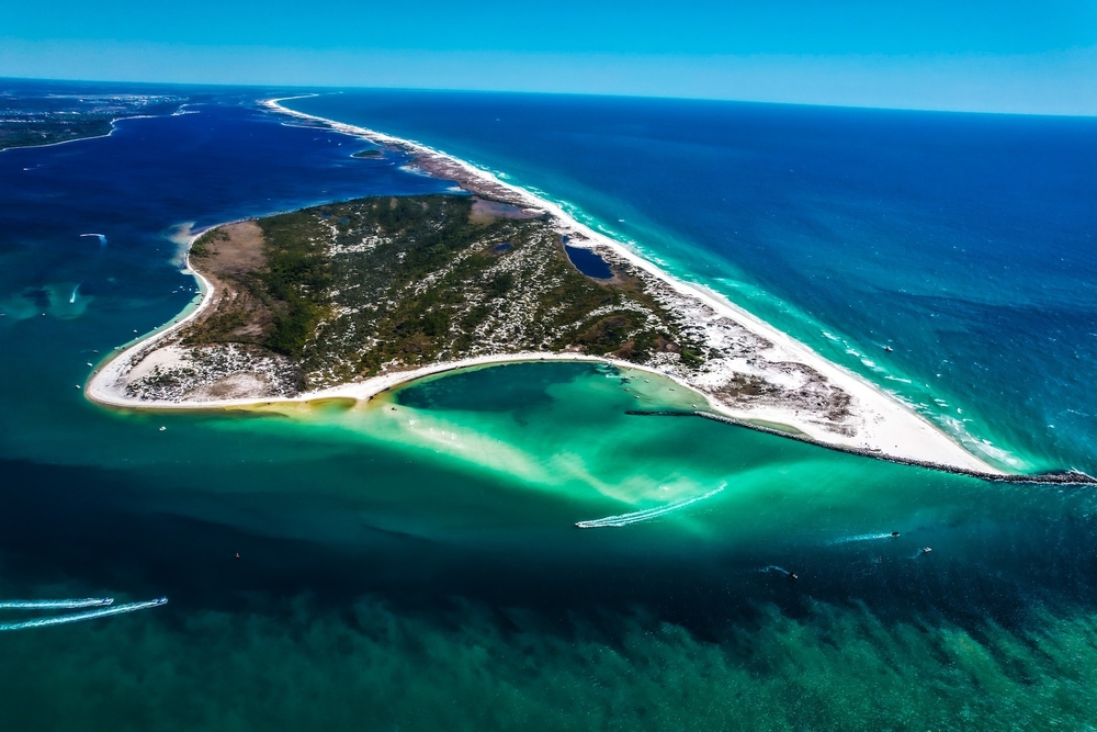 Shell island next to St. Andrews Florida State Park