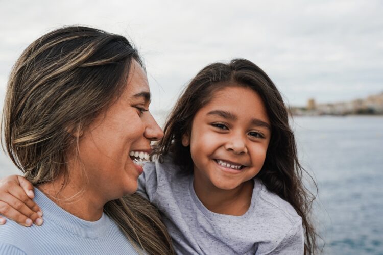 Hispanic mother and child