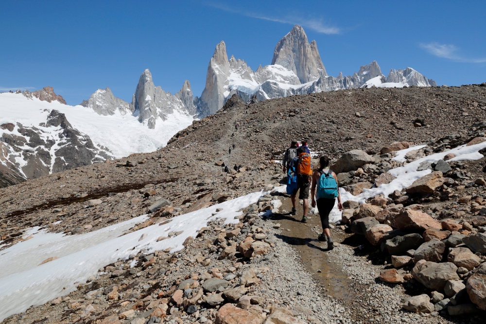 View of Mount Fitz Roy on Laguna de Los Tres trail
