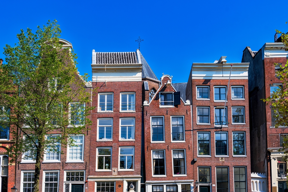 The leaning houses of Amsterdam