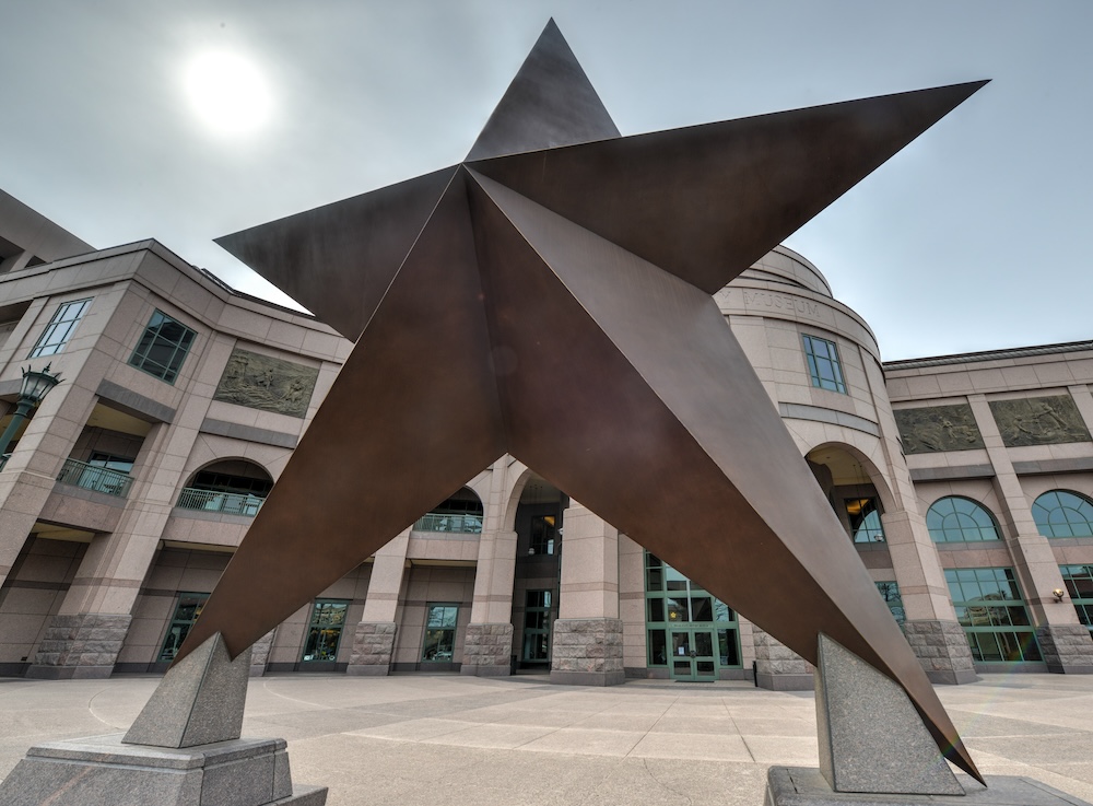 Texas Star in front of the Bob Bullock Texas State History Museum