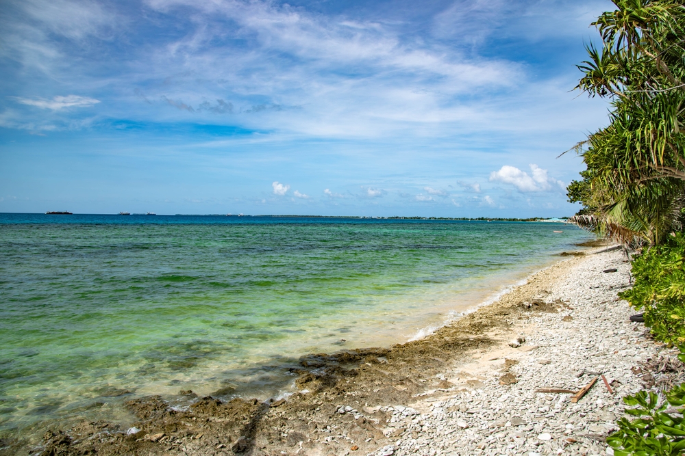 A beach along Tuvalu