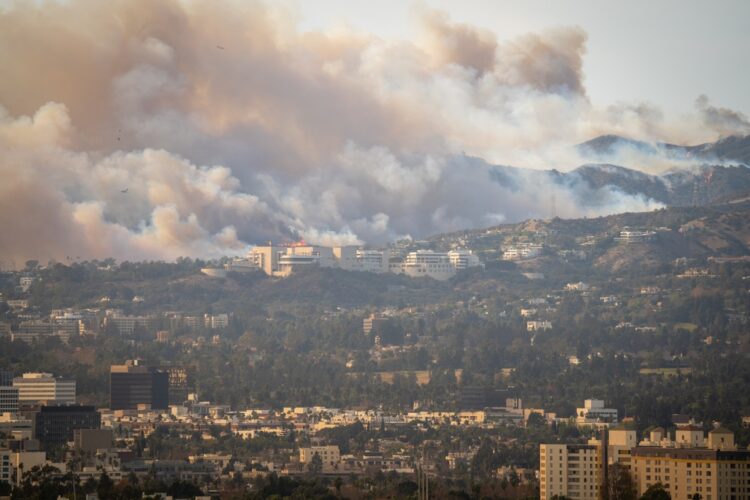 Wildfire in Pacific Palisades, Los Angeles, January 8, 2025