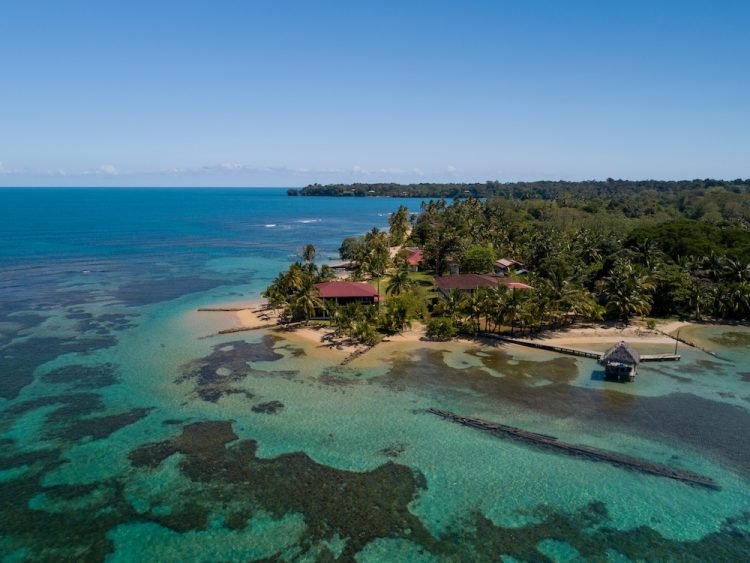 Panama: A Diverse Paradise Aerial view of Boca del Drago, Bocas del Toro, Panama