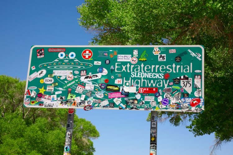 Searching for Aliens on the Extraterrestrial Highway in Nevada Extraterrestrial road sign