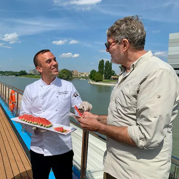 AmaWaterways Rolls Out Fleetwide Upgrades For The 2026 Season Watermelon served aboard AmaMagna.