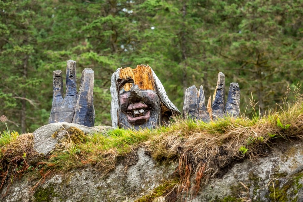 Trolling Around Beautiful Bergen Statue of a traditional Troll