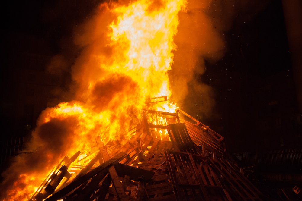 Ireland’s Home of Halloween: The Púca Festival Samhain bonfire in Dublin, Ireland