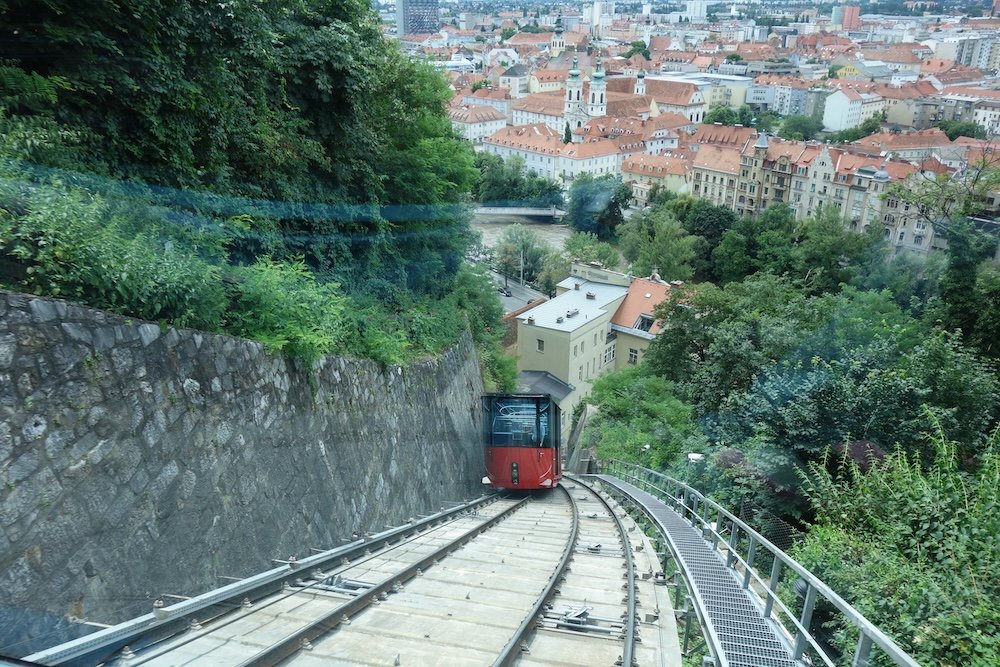 Schloßbergbahn funicular in Graz