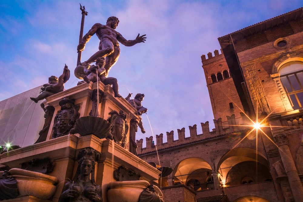 Fountain of Neptune in Bologna