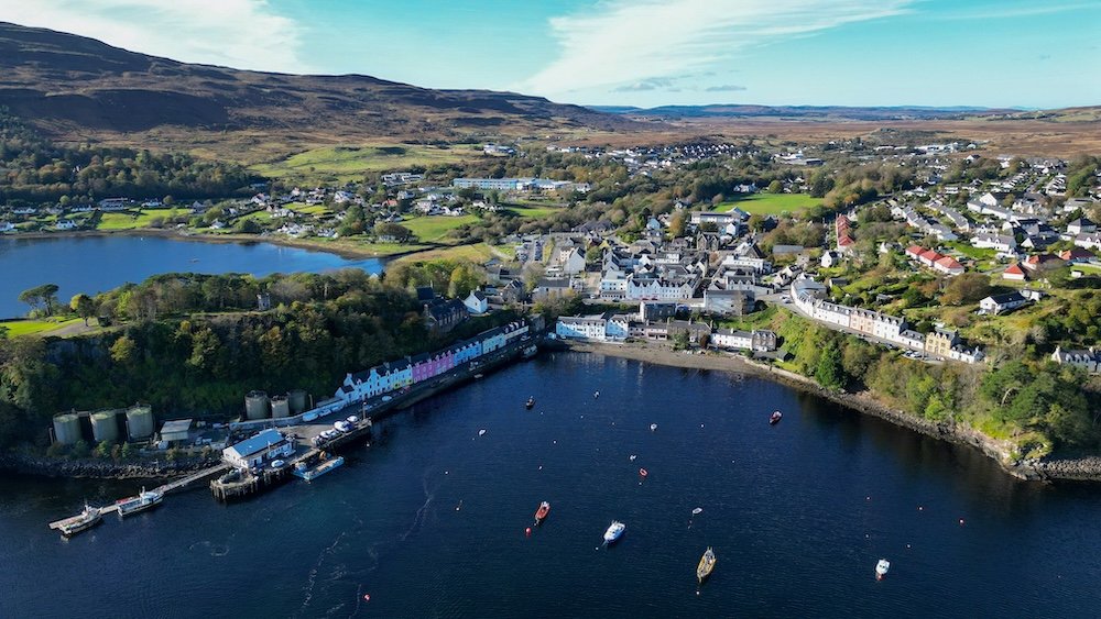 Portree Harbour and Colourful Waterfront Buildings