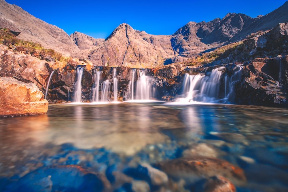 The Fairy Pools are in Glen Brittle