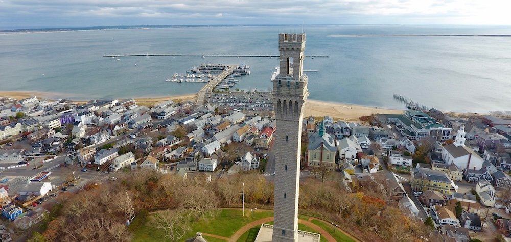 Pilgrim Monument Aerial at Provincetown