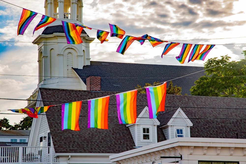 Gay Pride Flags in Provincetown