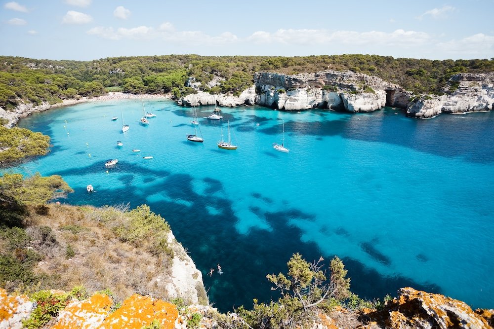 Cala Macarelleta - one of the most popular natural beaches of Menorca