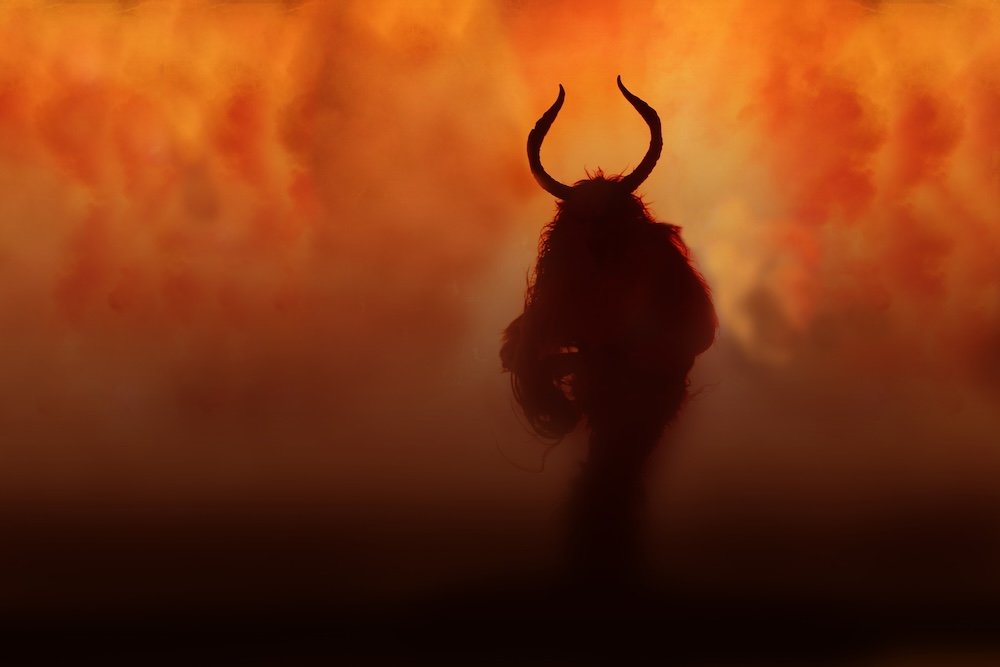 Silhouette of Krampus