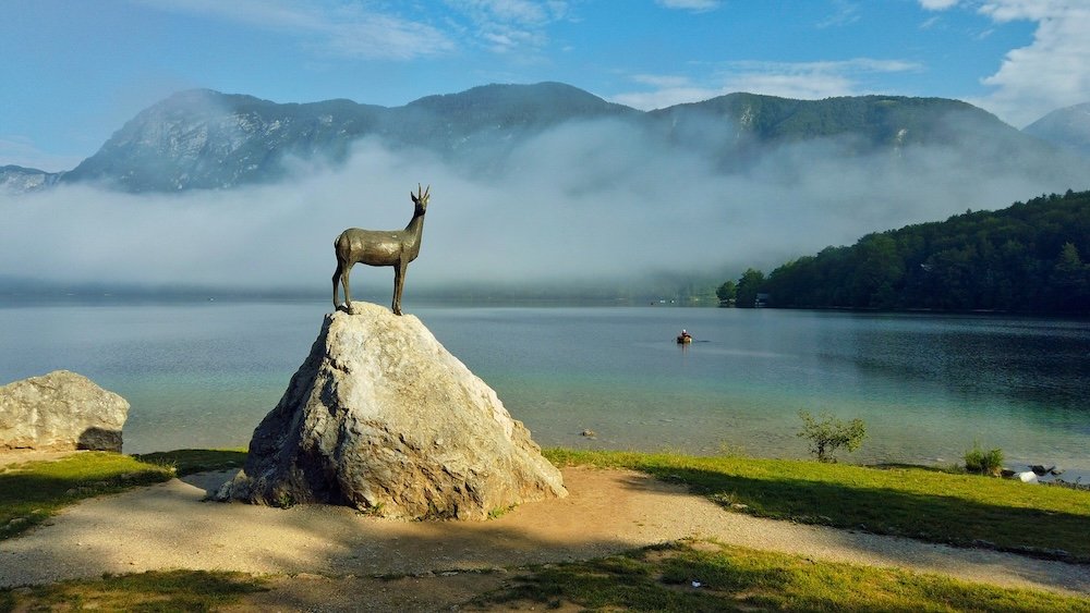 Zlatorog, the white chamois with golden horns who guarded a treasure beneath Mount Bogatin